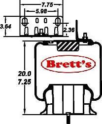 10709.109 AIR BAG REAR FM8 FM8J 2008-  HAS400 HINO RANGER    REAR AIR SUSPENSION HENDRICKSON  98734-010AL 98734010AL S4810-E0130 S4810E130  4810E0130 4 HN98734010AL