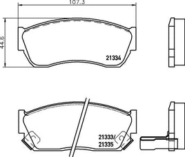 8DB 355 005-711 FRONT  DISC PAD SET DB1155PX HELLA PAGID BRAKE PADS  SUZUKI SWIFT CINO ALTO HOLDEN BARINA DB1155 DB1155HD ADB1155  8DB 355 005-711 8DB355005-711 / T0032 SuzukiSwift1989 - GA 1.0, GTi 1.3, GLi  1.6 SF413 GL GLX  GS Hatch  GDB883