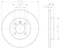 8DD 355 100-631 Front Brake Disc ROTOR  DR678 DBA678 50403 BMW 3  E30  09/82 - 03/92 BMW 34111154747 BMW 34116752434