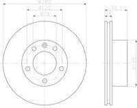 8DD 355 100-671  Front Brake Disc ROTOR DR970 DBA970 50428 BMW 5  E28  06/80 - 06/90 6 E24   04/76