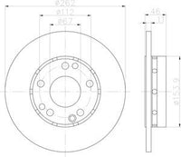 8DD 355 100-741 Front Brake Disc ROTOR  DR260 DBA260 52102PRO 8DD 355 100-731 / 52102 MERCEDES-BENZ 190 (W201), 10/82 - 08/93 2.3 E10/82 - 09/88100  10/86 2.610/82 - 09/88118 E 2.3  97 E 2.3  201.028  100 E