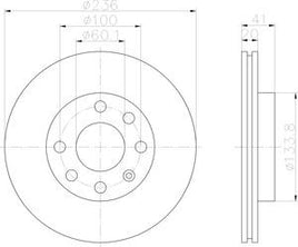 8DD 355 100-821 Front Brake Disc ROTOR DR021 DBA896 52413PRO   8DD 355 100-811 / 52413 BEDFORD CHEVROLET DAEWOO LANOS (KLAT), 05/97 - LANOS Saloon (KLAT), 05/97 - NEXIA   HOLDEN BARINA    SB  JB   CAMIRA Estate  JE JD