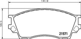 8DB 355 017-091 FRONT DISC PAD SET WITH ACOUSTIC WEAR WARNING    DB1326 GDB1320 T3100 DB1326PM DB1326HD 8DB355017-091