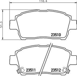 8DB 355 017-081 FRONT DISC PAD SET WITH ACOUSTIC WEAR WARNING FOR DB1422 DB1422PM DB1422HD 8DB355017-081  GDB3242 FOR TOYOTA CELICA (ZZT23_), 11/99 -  COROLLA   09/01 - 05/04 IST (NCP6_), 05/04 - PRIUS  YARIS  04/99 - YARIS   11/99 -