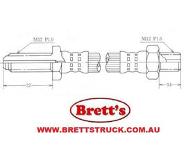 SPEC 11512.110 HINO FRONT / REAR BRAKE HYD HOSE HYDRAULIC LINE HINO  HINO | 44408-1120 HINO | 6304-4504-30 HINO | 9004-72108 HINO | 9004-72173 HINO | S9004-72108 HINO | S9004-72173 HINO | SZ940-72030 Miyaco | BH-4550 seiken | SH80047