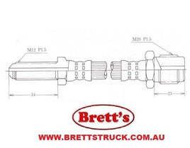11512.003 ISUZU FRONT / REAR BRAKE HYD HOSE HYDRAULIC LINE Rear HoseJan 81~TD/TP/SLR/SPR/SMR   1-09364-191-0  9-09911-849-0  9-09919-141-0 1093641910