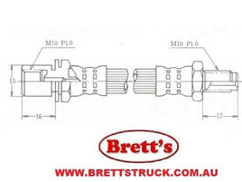 SPEC 11512.515 FOR TOYOTA DYNA COASTER FRONT / REAR BRAKE HYD HOSE HYDRAULIC LINE   90947-02523  96940-31360 96940-31363 TOYOTA 96940-31364   BU101    BU102   4.1 Turbo    BU142