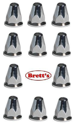 NC33-SS 33MM 10 PACK 1"5/16 NUT COVER **10 PACK **  WHEEL NUT CAP COVER NC33 KENWORTH MACK WESTERN STAR FREIGHTLINER 33M ACROSS THE FLATS HINO NC33