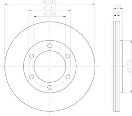 8DD 355 101-191 52322  Front Brake Disc ROTOR NISSAN PATROL 160 G60 G61 GQ MQ Y60 DX RX ST  2.8L 3.0L 3.2L 4.0L 4.2L  1973-99  SAFARI   8DD355101191 REL329 DR329 DBA329 NISSAN 40206C7000  40206C7001  40206G9500