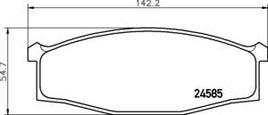 DB1477PM   DISC PAD SET  FRONT ADB1477 DB1477 GDB3117 8DB355013721 8DB 355 013-721 NISSAN DB1477CP  NISSAND106M-S3687 NISSAN41060-6T390 NISSANAY040-NS925 NISSAN41060-25T90 NISSAN410606T290 NISSHINBOPF-2446 NISSHINBOPF-2204 TRWGDB3117