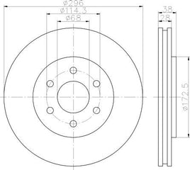 8DD 355 116-381 DISC ROTOR FRONT NISSAN D40 NAVARA 2005- 40206EA00A 40206EB300 40206-EB300 40206-EA00A   8DD 355 116-381 / 54996 8DD355116381 54996PRO 8DD355119-171 NISSAN CAMIONES / FRONTIER (D40), 10/04 - PATHFINDER (R51), 01/05 -