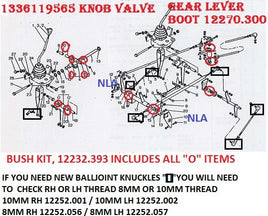 12232.393 GEAR LINKAGE KIT BUSH SET OVERHAUL YOUR SLOPPY GEARSHIFT FM215 1976-1985 FM FM215BD231 MITSUBISHI FUSO