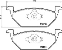 8DB 355 008-591 FRONT DISC PADS EXCL. WEAR WARNING CONTACT   DB1387 GDB1357 8DB355008-591 GDB1357L DB1387HD EU1387 VOLKSWAGEN BEETLE (9C1, 1C1), 01/98 - FOX  GOLF IV  5 GOLF VI  JETTA IV  POLO