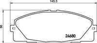 8DB 355 015-831 DISC PAD SET FRONT FOR TOYOTA HIACE / COMMUTER IV  TRH2  KDH2  01/05 - 3.0 D 3L 3.0L Fitting Position Front Axle EXCL. WEAR WARNING CONTACT  DB1772 GDB7693 8DB355015-831 T2060 WVA 24680