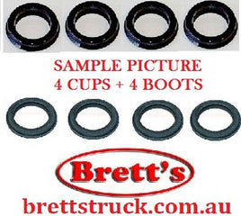 11511.001 WHEEL CYLINDER KIT PER  SIDE EACH KIT HAS 4 CUPS AND 4 BOOTS 1"1/8 28.57MM REAR FORD TRADER DAIHATSU DELTA ISUZU 2X2502 MAZDA