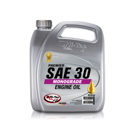 HT2002-005 5 LTR  5L    HT2002 Hi-Tec Premier SAE 30 is a well proven monograde engine oil for four stroke petrol (lawn mowers) and normally aspirated diesel engines.