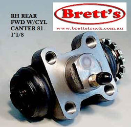 11510.048 RH RIGHT REAR FORWARD FWD W/CYL WHEEL CYLINDER CANTER 1981- 1"1/8  MITSUBISHI/FUSO CANTERFE534  FE537  FE211  FE639  FE647 FG639  FE334 FE647  FE637 FE649  FE444 FE439 FG649  FE214 FE649  FG439  FC432  FG637  FG637 FG84D FC211