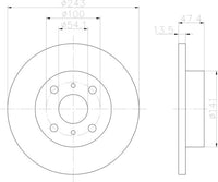 8DD 355 101-301 Front Brake Disc DR701 DBA701 53644 8DD355101-301 FOR TOYOTA COROLLA Liftback (_E8_), 06/83 - 05/89 TOYOTA 4351212160 T 4351216160