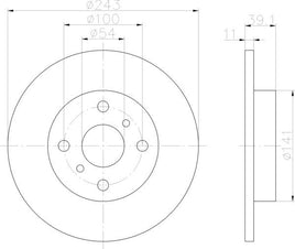 8DD 355 101-441 Front Brake Disc FOR  TOYOTA TERCEL FRONT 1982-88  DR147 DBA147 8DD355101-441 53605