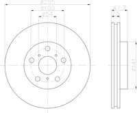 8DD 355 102-351   Front Brake Disc FOR TOYOTA CAMRY V6 IMPORTED FRONT 88-92  VZV21R VZV21 06/1988~03/1993 4 Door Sedan 2.5 litre DR732 DBA732 8DD355102-351 53620