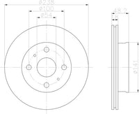 8DD 355 102-611 Front Brake Disc ROTOR FOR TOYOTA COROLLA FRONT 89-94  DR704 DBA704 8DD355102-611 53619  TOYOTA COROLLA Station Wagon (_E9_), 12/87 - 12/92 1.6 (AE92)12/87 - 04/92