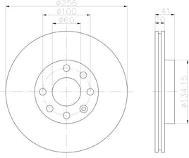 8DD 355 102-671 Front Brake Disc ROTOR CHEVROLET OPEL   8DD355102-671 52417