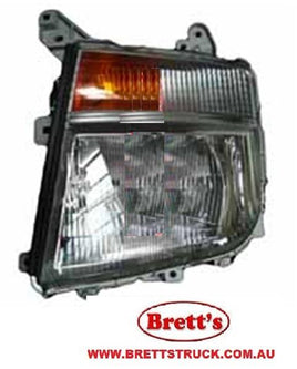 15400.311  LH LEFT  HAND HEAD LAMP HEAD LIGHT HEADLAMP AND BLINKER ASSY ASSEMBLY MK545717 3R0760   MITSUBISHI FUSO TRUCK PARTS    2008-2012  FK61F 6M60 2008-   FK62F 6M60     FK65F