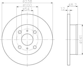 8DD 355 103-551 Front Brake Disc ROTOR FOR TOYOTA COROLLA Hatchback (_E9_), 05/87 - 10/95 COROLLA Liftback (_E8_), 06/83 - 05/89  DR704 DBA704 8DD355103-551 53613