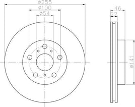8DD 355 103-911 Front Brake Disc ROTOR FOR TOYOTA CELICA Convertible (AT18_, ST18_), 05/91 - 01/94 CELICA Coupe (AT18_, ST18_), 10/89 - 03/94  DR742 DBA742 8DD355103-911 53648