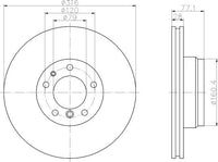 8DD 355 104-141 Front Brake Disc ROTOR BMW 7 Saloon (E38), 10/94 - 11/01 DR990 DBA990 8DD355104-141