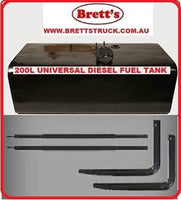 TANK28KIT KIT  FUEL TANK 200L Diesel Fuel Tank 200 litre HINO ISUZU NISSAN UD VOLVO DIESEL FOR TOYOTA FUSO MITSUBISHI MERCEDES BENZ SCANIA UNIVERSAL DIESEL TANK WITH BRACKETS AND STRAPS COMPLETE KIT