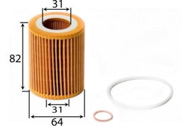 OE32003 OIL FILTER  EO-30180 BMW    316i 1.6L    2013- F30 T/Turbo   N13B16A DI  DOHC 16V BMW    116i 1.6L  118i 1.6L    2011-  F20  N13B16A 16V 11427605342 11427611969 11427635557