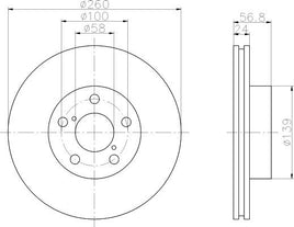 8DD 355 105-321 Front Brake Disc ROTOR SUBARU IMPREZA Coupe (GFC), 11/95 - 12/00 IMPREZA Estate (GD, GG), 10/00 - IMPREZA Estate (GF), 08/92 - 12/00 IMPREZA Saloon (GC), 08/92 - 12/00 IMPREZA Saloon (GD, GG), 10/00 -  DR642 DBA642 8DD355105-321 53304