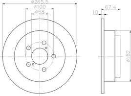 8DD 355 105-331 Rear Brake Disc ROTOR SUBARU FORESTER (SF), 07/97 - 09/02 FORESTER (SG), 07/02 - IMPREZA Coupe (GFC), 11/95 - 12/00 IMPREZA Estate (GD, GG), 10/00 - DR644 DBA644 8DD355105-331 53307