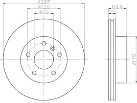 8DD 355 106-271 Front Brake Disc ROTOR LAND ROVER RANGE ROVER II (LP), 07/94 - 03/02 DR092 DBA092 8DD355106-271