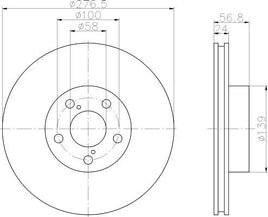8DD 355 106-341 Front OR REAR Brake Disc ROTOR SUBARU BRZ, 06/12 - FORESTER (SF), 07/97 - 09/02 IMPREZA Coupe (GFC), 11/95 - 12/00  I Estate (BC, BJF), 01/89 - 08/94 OUTBACK, 10/14 - FOR TOYOTA 86 Coupe (ZN6_), 03/12 - DR648 DBA648 8DD355106-341 53305