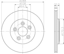 8DD 355 106-831 REAR Brake Disc ROTOR JAGUAR S-TYPE Saloon (CCX), 01/99 - XJ Saloon (X350, X358), 05/03 - DR12122 DBA2045 8DD355106-831