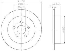 8DD 355 107-921 REAR Brake Disc ROTOR CHRYSLER NEON II Saloon, 08/99 - NEON Saloon (PL), 05/94 - 02/00 PT CRUISER Convertible, 03/04 - PT CRUISER Estate (PT_), 06/00 - SEBRING Saloon (JR), 04/01 - DR166 DBA166 8DD355107-921