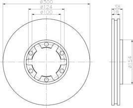 8DD 355 108-021 Front Brake Disc ROTOR NISSAN NAVARA (D22), 01/97 - NAVARA Platform/Chassis (D22), 03/97 - PATHFINDER (R50), 09/97 - 12/04 DR629 DBA629 8DD355108-021 50344