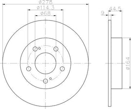 8DD 355 108-541 Rear Brake Disc ROTOR NISSAN MAXIMA QX Saloon (A33), 04/99 - 11/03 MAXIMA Saloon (A32), 03/94 - 08/00 DR915 DBA915 8DD355108-541 54131PRO