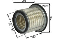 A2503 AIR FILTER NISSAN  PATROL GU SERIES II TB45E ENG 6CYL 4.5L GU SERIES IV TB48DE ENG 6CYL 4.8L GU SERIES TB45E ENG 6CYL 4.5L  Patrol GR 4.8 [Y61] (EU) 180-185KW/ 245-252PS 4.8l 10.2002
