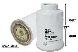 FF5159 FUEL FILTER FOR TOYOTA 4 RUNNER HILUX DIESEL 3.0L TURBO  TOYOTAHZJ70 1H1/90-92 TOYOTAHZJ75 / HZJ80 1HZ1/91-01 TOYOTAHZJ78R / HZJ79R  4.2L10/99-01 TOYOTAHDJ80 / HDJ80R 1HDT1/91-2/98 TOYOTAHDJ100R