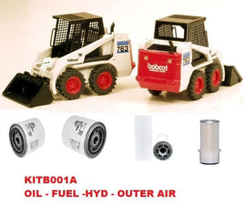 KITB001A FILTER KIT BOBCAT 753 753G 763 763G 763H 773 WITH KUBOTA V2203 V2203E SERVICE OIL FUEL AIR HYD HYDRAULIC 6900616 WFK00090