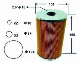 FE507 FUEL FILTER ISUZU  ELEMENT KIT; FUEL FILTER 1878109760 92956279 01 - 09 CX* / EX* / FX* / FV* / GVD / GVR / GXD 6SD1 / 6WF1