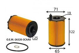 OE9306 OIL FILTER HYUNDAI AZUMIOE11306 HYUNDAI263203CAA0 MAHLE/KNECHTOX 417D  R2743 R2743P
