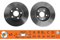 RN1340V DISC ROTOR NiBK JNBK FRONT FOR  TOYOTA  DR12454FrontVented25558.628266258/048/10TOYOTAHilux 2WDRotorGGN, KUN & TGN Serie