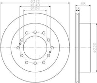 8DD 355 114-861  Rear Brake Disc   ROTOR DR787 DBA787 54701 8DD355114-861 54701PRO FOR TOYOTA HILUX III Pickup (TGN1_, GGN2_, GGN1_, KUN2_, KUN1_), 08/05 - LAND CRUISER (_J8_), 01/90 - 02/98 LAND CRUISER - BUNDERA   LAND CRUISER PRADO
