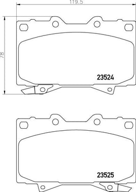 8DB 355 009-371 DISC PAD SET FRONT WITH ACOUSTIC WEAR WARNING DB1365 GDB3197 8DB355009-371 LEXUS 0446560230 TOYOTA 0446560120 TOYOTA 0446560140 TOYOTA 0446560150   0446560151  0446560160  0446560170  0446560190 0446560220 0446560240 0446560340  04465YZZCM