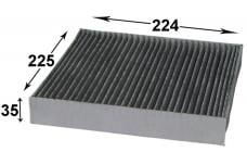 AC205C CABIN AIR FILTER FRONT CONSOLE Nissan    Elgrand 3.5L V6    2002-  E51 Petrol VQ35DE  MPFI DOHC 24V AC205C WACF0167 27274-WL025 27244WL025