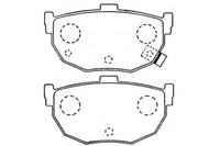 PN2130 DISC PAD SET NiBK JNBK REAR KIT DB1166 HyundaiElantra   FX Coupe  HyundaiLantra GL, GLS, 1.6,1.8, 2.0   HyundaiLantra Levant 1.8   HyundaiS Coupe   HyundaiTiburon   KiaCerato   KiaSpectra